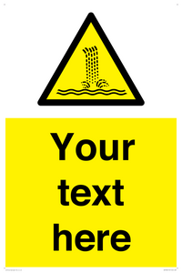 Custom warning artificial waterfall